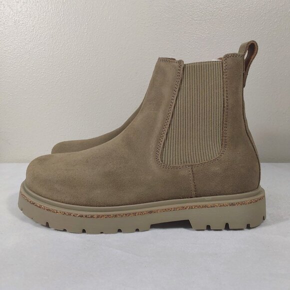 NIB Birkenstock Highwood Slip On Unisex Chelsea Boot in Taupe Suede 39 (8L, 6M) - Picture 4 of 12